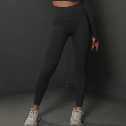 Women's Yoga Pants Yoga Leggings High Waist Yoga Gym Workout Pilates Tights Dark Grey Black Burgundy Spandex Sports Activewear Stretchy Slim