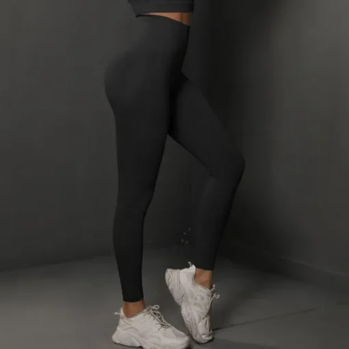 Women's Yoga Pants Yoga Leggings High Waist Yoga Gym Workout Pilates Tights Dark Grey Black Burgundy Spandex Sports Activewear Stretchy Slim