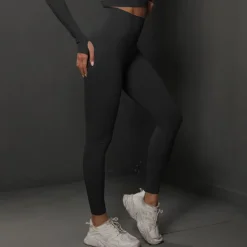 Women's Yoga Pants Yoga Leggings High Waist Yoga Gym Workout Pilates Tights Dark Grey Black Burgundy Spandex Sports Activewear Stretchy Slim