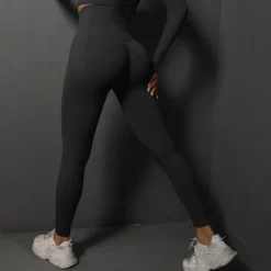 Women's Yoga Pants Yoga Leggings High Waist Yoga Gym Workout Pilates Tights Dark Grey Black Burgundy Spandex Sports Activewear Stretchy Slim