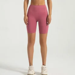 Women's Yoga Shorts Yoga Leggings Fleece Lined Leggings Tummy Control Butt Lift High Waist Yoga Gym Workout Pilates Shorts Black Pink Dark Gray Spandex Fall Sports Activewear Stretchy Slim