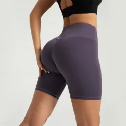 Women's Yoga Shorts Yoga Leggings Fleece Lined Leggings Tummy Control Butt Lift High Waist Yoga Gym Workout Pilates Shorts Black Pink Dark Gray Spandex Fall Sports Activewear Stretchy Slim