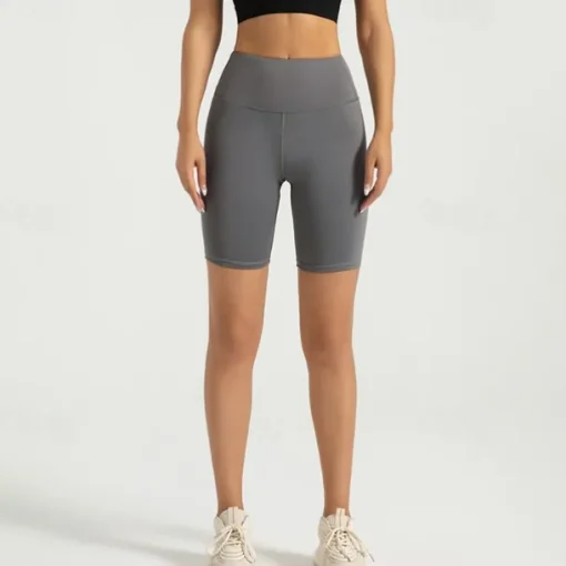 Women's Yoga Shorts Yoga Leggings Fleece Lined Leggings Tummy Control Butt Lift High Waist Yoga Gym Workout Pilates Shorts Black Pink Dark Gray Spandex Fall Sports Activewear Stretchy Slim