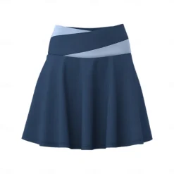 Women's Yoga Skirt 2 in 1 High Waist Yoga Gym Workout Pilates Bottoms Color Block Black Navy Blue Purple Sports Activewear Stretchy Slim