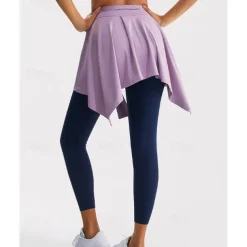 Women's Yoga Skirt Asymetric Hem Fitness Pants Black Blue Light Purple Sports Activewear Micro-elastic