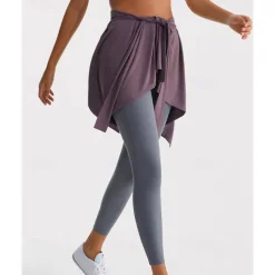 Women's Yoga Skirt Asymetric Hem Fitness Pants Black Blue Light Purple Sports Activewear Micro-elastic