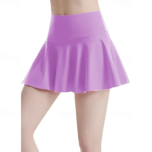 Women's Yoga Skirt with Phone Pocket High Waist Yoga Gym Workout Pilates Shorts Black White Light Purple Sports Activewear Stretchy Slim
