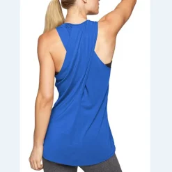 Women's Yoga Top Quick Dry Lightweight Soft Cross Back Sleeveless Sports Fashion Tee Tshirt Tank Top For Gym Workout Running Fitness Slim Activewear