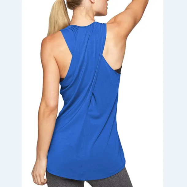 Women's Yoga Top Quick Dry Lightweight Soft Cross Back Sleeveless Sports Fashion Tee Tshirt Tank Top For Gym Workout Running Fitness Slim Activewear