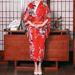 Women's Yukata Robe Kimono Japanese Traditional Masquerade Adults Kimono Coat Party