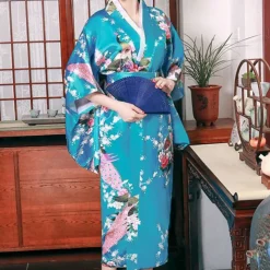Women's Yukata Robe Kimono Japanese Traditional Masquerade Adults Kimono Coat Party