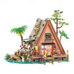 Wood Cabin Building Set Forest Log Cabin House Building Block Toy Christmas Gifts for Adults Boys Girls Aged 12 (1486 PCS)