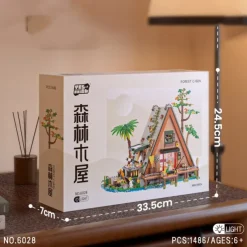 Wood Cabin Building Set Forest Log Cabin House Building Block Toy Christmas Gifts for Adults Boys Girls Aged 12 (1486 PCS)