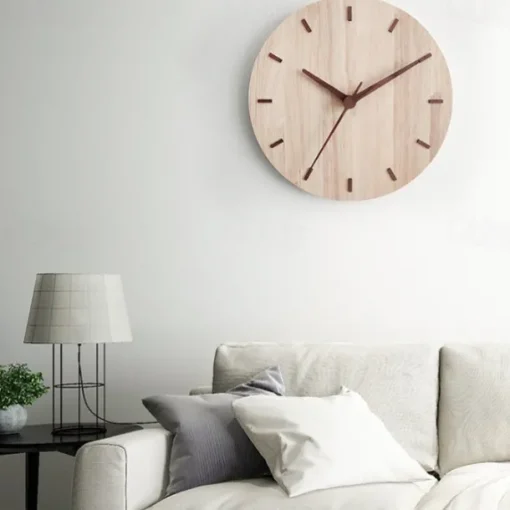Wood Wall Clock Modern Kitchen Creative Wall Watch Wall Clock Room Wall Decor Home Living Room Decoration 30 CM