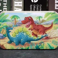 Wooden jigsaw puzzle puzzle for children 60 pieces of iron box jigsaw puzzle puzzle for kindergarten early education wooden toys