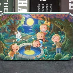 Wooden jigsaw puzzle puzzle for children 60 pieces of iron box jigsaw puzzle puzzle for kindergarten early education wooden toys