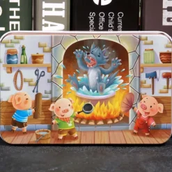 Wooden jigsaw puzzle puzzle for children 60 pieces of iron box jigsaw puzzle puzzle for kindergarten early education wooden toys