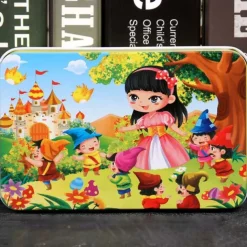 Wooden jigsaw puzzle puzzle for children 60 pieces of iron box jigsaw puzzle puzzle for kindergarten early education wooden toys