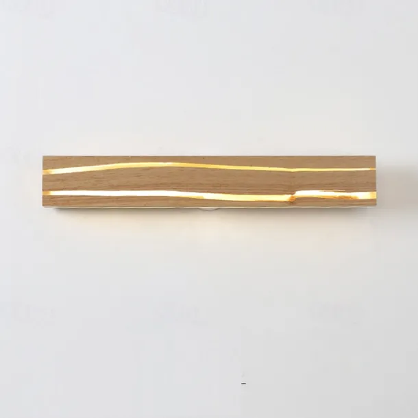 Wooden Wall Light LED Wood Crack Wall Lamp Night Light Headlight 110-240V