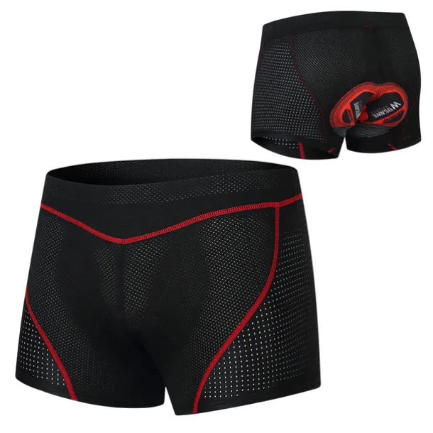 WOSAWE Men's Cycling Underwear Bike Shorts Cycling Padded Shorts Bike Shorts Underwear Shorts Semi-Form Fit Mountain Bike MTB Road Bike Cycling Sports 4D Pad Breathable Quick Dry Reduces Chafing