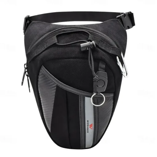 WOSAWE Motorcycle Leg Bag Waist Pack Motocross Racing Side Bag Adjustable Oxford Cloth Riding Travel Large Capacity Wear-resistant Night Reflection