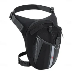 WOSAWE Motorcycle Leg Bag Waist Pack Motocross Racing Side Bag Adjustable Oxford Cloth Riding Travel Large Capacity Wear-resistant Night Reflection
