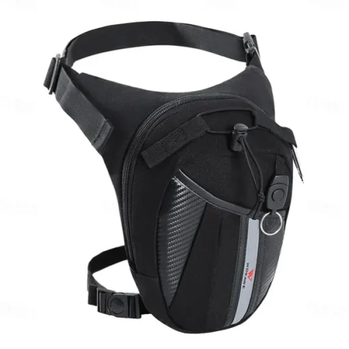 WOSAWE Motorcycle Leg Bag Waist Pack Motocross Racing Side Bag Adjustable Oxford Cloth Riding Travel Large Capacity Wear-resistant Night Reflection