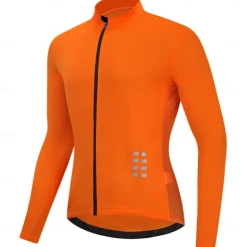 WOSAWE Spring and Autumn Men's Cycling Long Sleeve Top Quick Dry Breathable Moisture Transferring Sports Top Cycling Jersey BL248