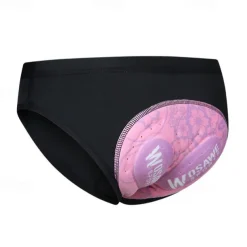 WOSAWE Women's Cycling Underwear Cycling Padded Shorts Bike Shorts Underwear Shorts Slim Fit Sports Breathable Quick Dry High Elasticity Comfortable Black Pink Spandex Clothing Apparel Bike Wear