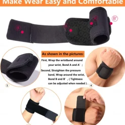 Wrist Brace, 2 PACK Wrist Wraps for Carpal Tunnel for women and men. Wrist Straps for Weightlifting, Working Out and Pain Relief. Flexible, Highly Elastic, Adjustable, Comfortable and Multi-Functional