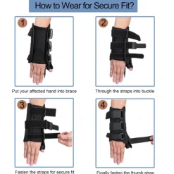 Wrist Brace & Thumb Spica Splint, for De Quervain's Tenosynovitis, Tendonitis, Carpal Tunnel & Arthritis Wrist Support Thumb Splint (Right Hand - Medium)