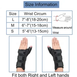 Wrist Brace & Thumb Spica Splint, for De Quervain's Tenosynovitis, Tendonitis, Carpal Tunnel & Arthritis Wrist Support Thumb Splint (Right Hand - Medium)