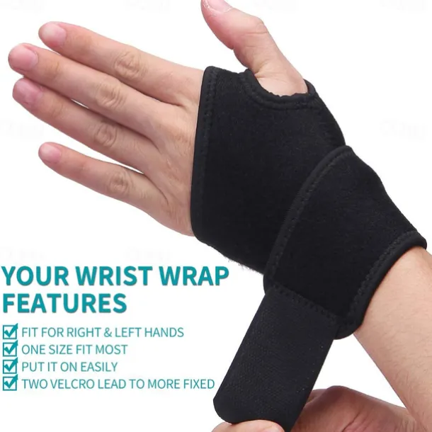 Wrist Brace for Carpal Tunnel, Breathable and Adjustable Wrist Support Brace for Arthritis and Tendinitis, Wrist Compression Wrap for Pain Relief, One Size Fits Left or Right Hand
