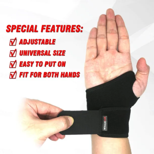 Wrist Brace for Carpal Tunnel, Comfortable and Adjustable Wrist Support Brace for Arthritis and Tendinitis, Wrist Compression Wrap for Pain Relief, Fit for Both Left Hand and Right Hand