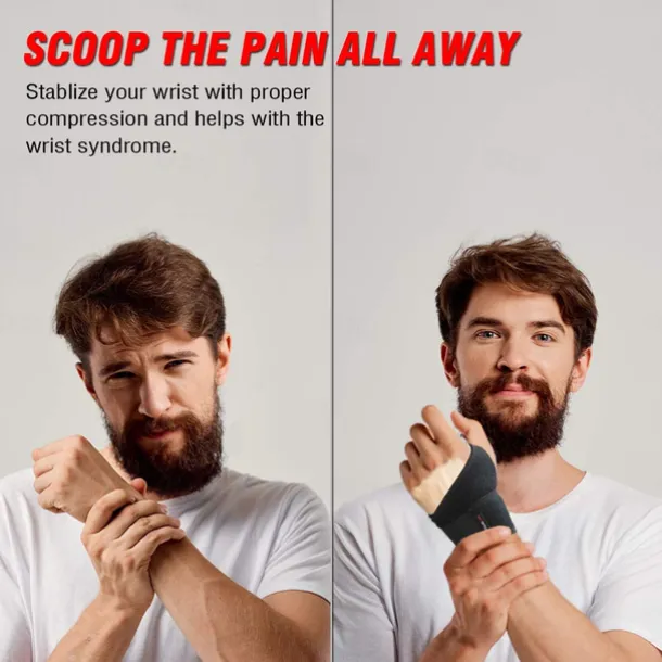 Wrist Brace for Carpal Tunnel, Comfortable and Adjustable Wrist Support Brace for Arthritis and Tendinitis, Wrist Compression Wrap for Pain Relief, Fit for Both Left Hand and Right Hand