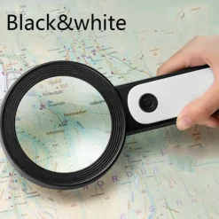 30X Handheld Reading Magnifying Glass Illuminated Magnifier Microscope Lens Jewelry Watch Loupe Magnifier With LED Light
