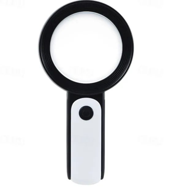 30X Handheld Reading Magnifying Glass Illuminated Magnifier Microscope Lens Jewelry Watch Loupe Magnifier With LED Light