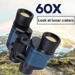 60x60 High-power Binoculars With Coordinates BAK4 Portable Telescope Low Light Night Vision Hunting Sports Tourism Sightseeing Objective 36mm Eyepiece 16mm Magnification 10x