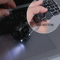 20X LED Magnifier Glasses Double Eye Jewelery Watch Repair Tools Lamp Loupes Eyewear Magnifying Glass Light