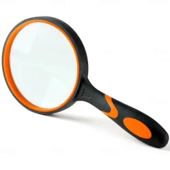 10X Portable Magnifier Glass Lens Handheld Rubber Handle High Magnifying Glass for Reading Newspaper Jewelry Eye Loupe Glass, Back to School Gift