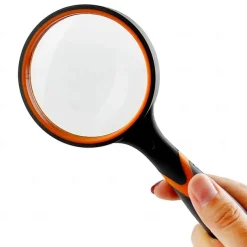 10X Portable Magnifier Glass Lens Handheld Rubber Handle High Magnifying Glass for Reading Newspaper Jewelry Eye Loupe Glass, Back to School Gift