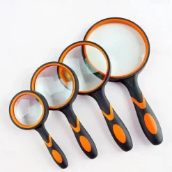 10X Portable Magnifier Glass Lens Handheld Rubber Handle High Magnifying Glass for Reading Newspaper Jewelry Eye Loupe Glass, Back to School Gift