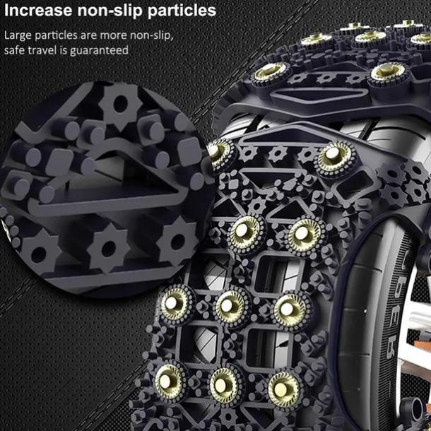 4X Snow Chains Auto Traction Aid Snow Ice Tire Spikes Snow Chain Winter