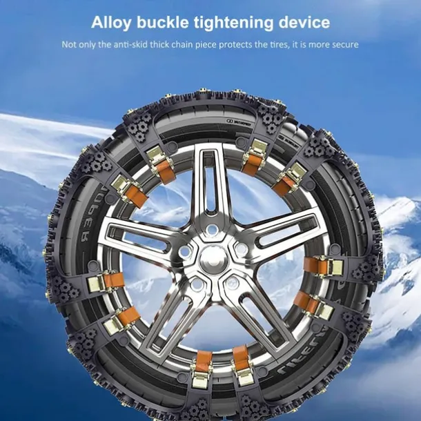 4X Snow Chains Auto Traction Aid Snow Ice Tire Spikes Snow Chain Winter