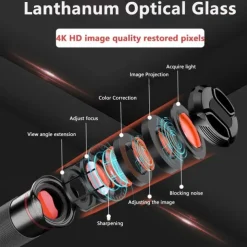 48x Super Telephoto Zoom Mobile Phone Lens Powerful Monocular Metal Telescope Mobile HD Telephoto Lens With Tripod For Camping