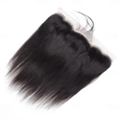 13x4 Transparent Lace Frontal Closure Brazilian Straight Human Hair Swiss Lace 100% Human Remy Hair Pre Plucked with Baby Hair