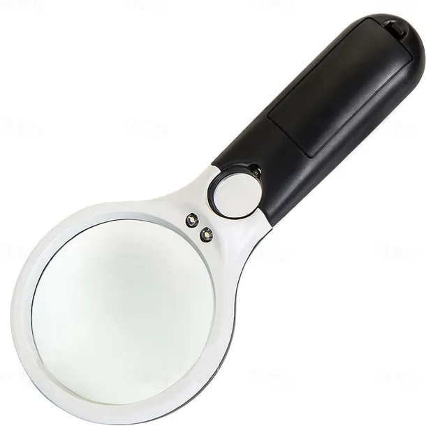 3X 45X Lenses Magnifier 3 LED Light Handheld Reading Magnifying Glass Lens Jewelry Watch Loupe Reading Lens Magnification Aid,Reading Magnifier For The Elderly