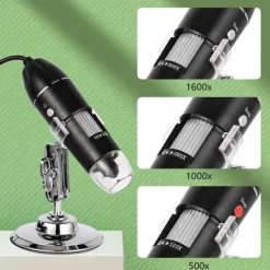 500X 1000X 1600X Digital Microscope Camera 3in1 Type-C USB Portable Electronic Microscope For Soldering LED Magnifier For Cell Phone Repair