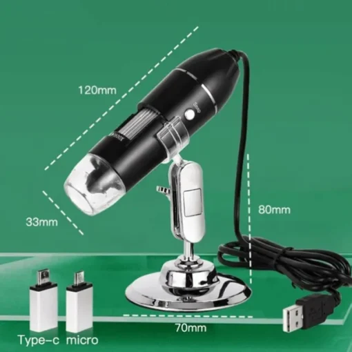 500X 1000X 1600X Digital Microscope Camera 3in1 Type-C USB Portable Electronic Microscope For Soldering LED Magnifier For Cell Phone Repair