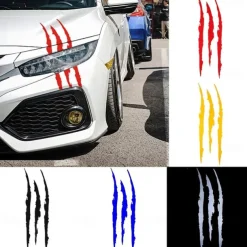40X12cm Auto Car Sticker Reflective Monster Claw Scratch Stripe Marks Headlight Decal Car Stickers Car Accessories